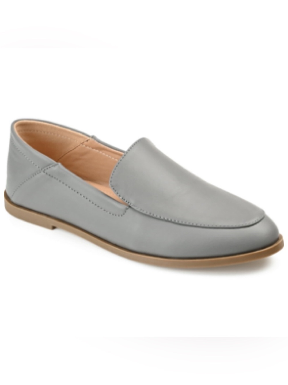 Journee Women's sz 7 Grey Corinne Slip On Almond Toe Loafer Flats New in box